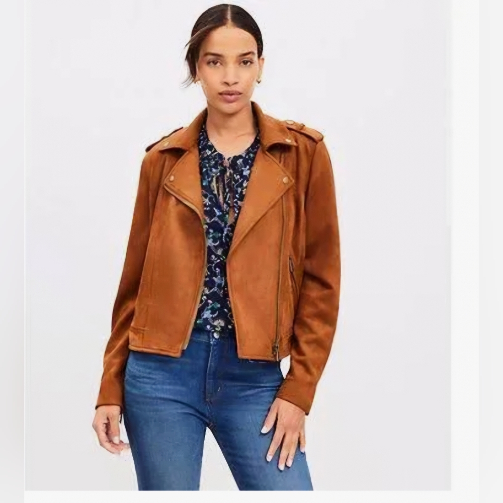 Loft Women's Faux Suede Moto Jacket XS